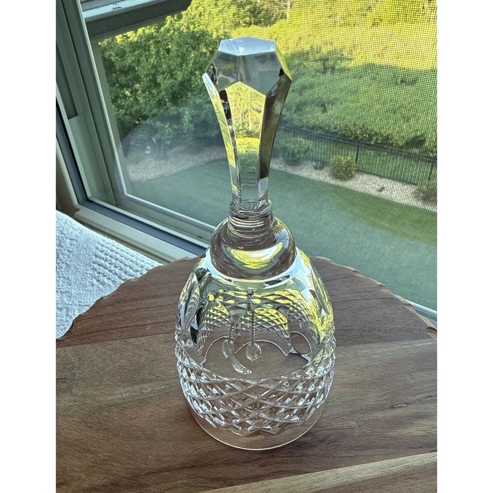 Vintage Irish Etched "Tyrone" Crystal Bell Ireland Sparkle EUC